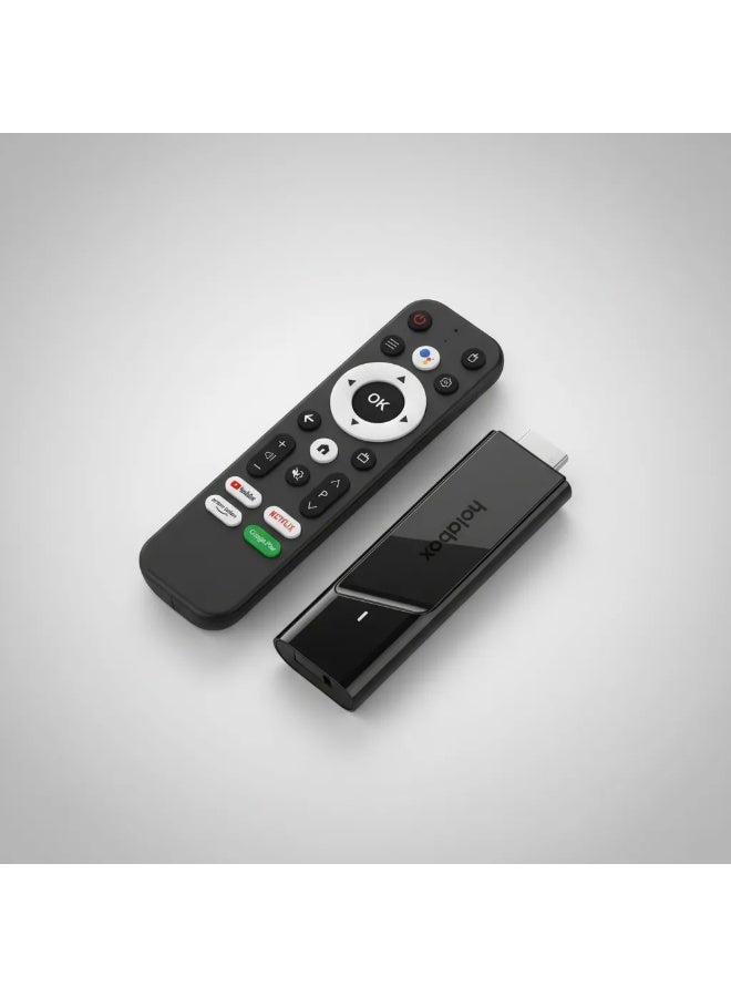 Holabox T600 Android TV Stick 4K HDR Streaming, 2GB RAM + 16GB Storage, Quad-Core CPU, Android 14, Smart Media Player with Voice Remote Control - Image 1